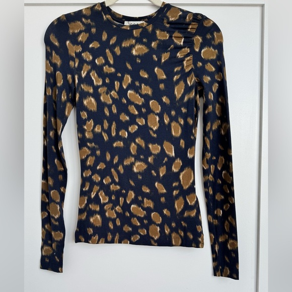 COS Leopard Print Top - Dark Blue and Gold - Picture 4 of 5